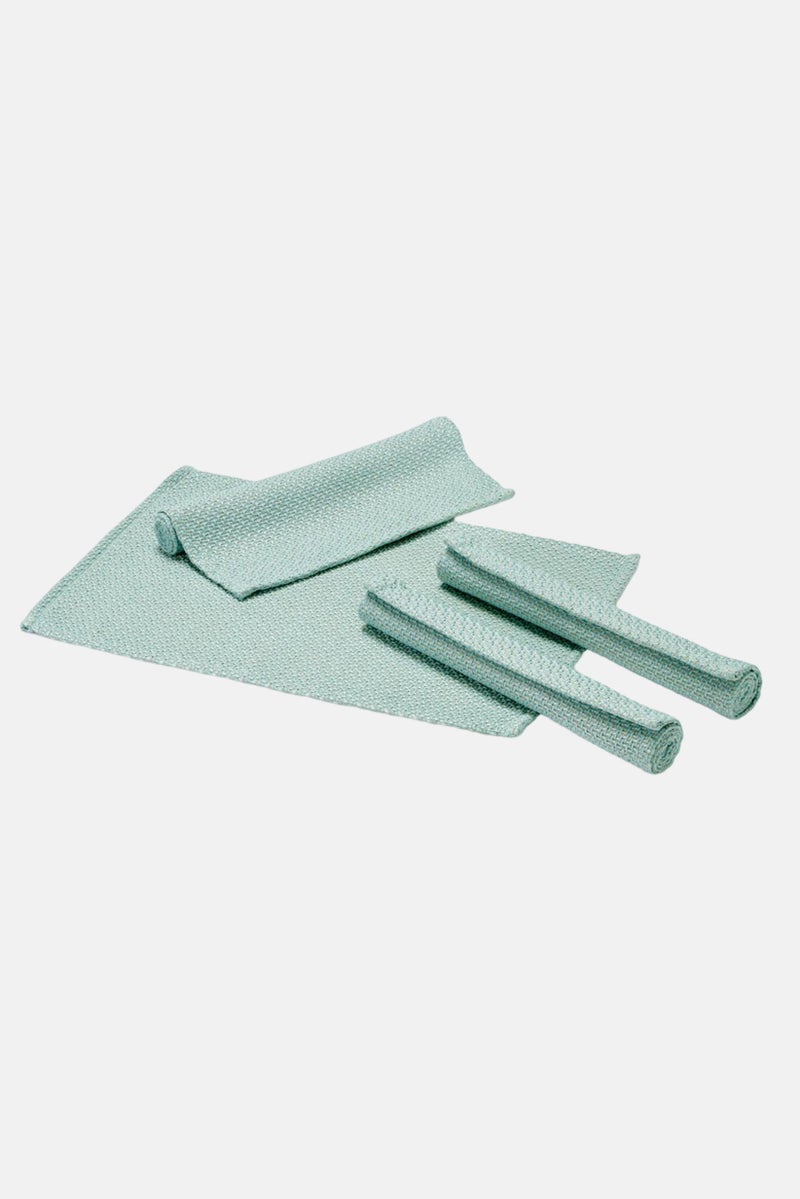 Tchibo 4 Pieces Textured Place Mats 33 x 48 cm, Turquoise - Image 2